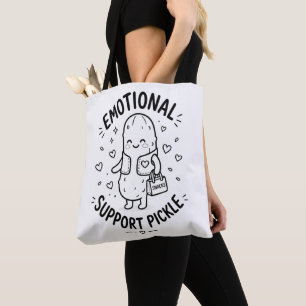 Schattige Steun Komkommer Emotionele Steun Komkomm Tote Bag