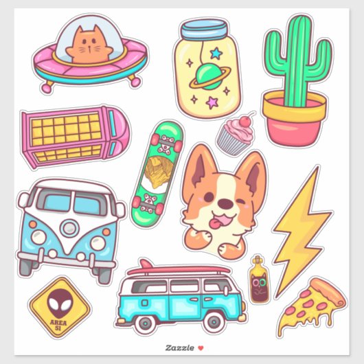 Schattige Sticker (Vel)