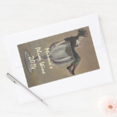 schattige Sticker Lady in wijnglas  Etikettering (Envelop)