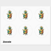 Schattige Stickers ananas voor elke occasio (Vel)