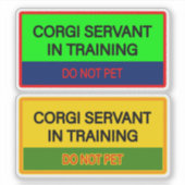 Schattige stickers voor Corgi bediende (Voorkant)