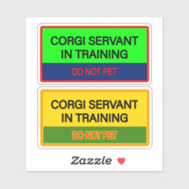Schattige stickers voor Corgi bediende