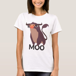 Schattige Stier Moo Boer Cadeau Boerderij Cartoon T-shirt