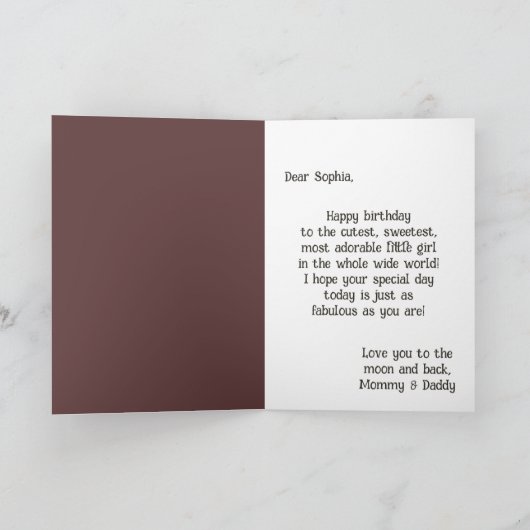 Schattige  stijl Chibi Kawaii Girl Art Kaart (Binnen)