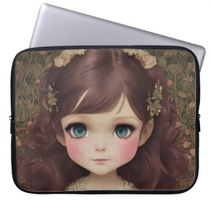 Schattige  stijl Chibi Kawaii Girl Art Laptop Sleeve