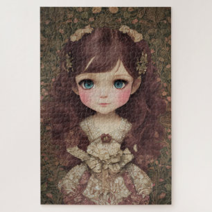 Schattige stijl Chibi Kawaii Girl Art Legpuzzel