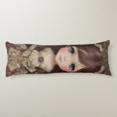 Schattige  stijl Chibi Kawaii Girl Art Lichaamskussen (Achterkant)