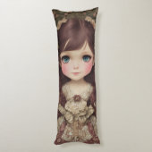 Schattige  stijl Chibi Kawaii Girl Art Lichaamskussen (Achterkant (Verticaal))