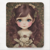 Schattige  stijl Chibi Kawaii Girl Art Muismat (Voorkant)