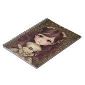 Schattige  stijl Chibi Kawaii Girl Art Notitieboek (Linkerzijde)