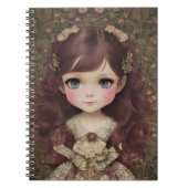 Schattige  stijl Chibi Kawaii Girl Art Notitieboek (Voorkant)