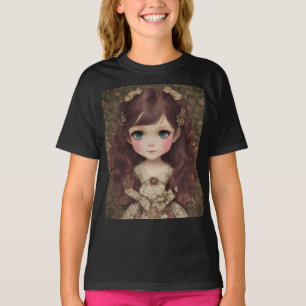 Schattige  stijl Chibi Kawaii Girl Art T-shirt