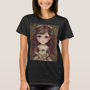 Schattige  stijl Chibi Kawaii Girl Art T-shirt