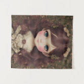 Schattige  stijl Chibi Kawaii Girl Art Wandkleed (Voorkant (horizontaal))