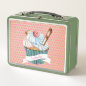 Schattige  stijl cupcake Metal Lunchbox (Voorkant)