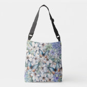 Schattige Stijlvol & Elegant Bloemen Vlinders Crossbody Tas (Voorkant)