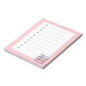 Schattige, stijlvol, minimalistisch, modern, brief notitieblok (Linkerzijde)