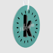 Schattige Stijlvol Monogram Initiaal Ornament (voorkant)