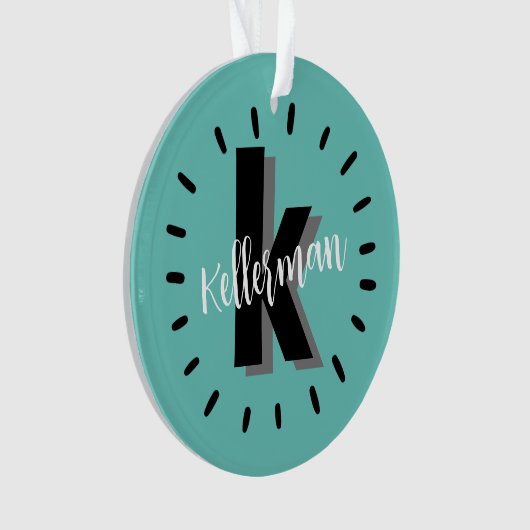 Schattige Stijlvol Monogram Initiaal Ornament (voorkant)