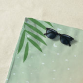 Schattige stijlvol strand, palmblad, cocktails strandlaken (In situ)