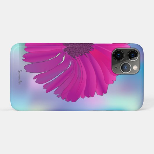 Schattige stijlvolle Daisy, langwerpige holografis Case-Mate iPhone Case (Achterkant (horizontaal))