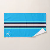 Schattige stijlvolle gym monogram naam bad handdoek (Handdoek)