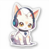 Schattige stijlvolle kat sticker (Voorkant)