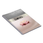 Schattige stijlvolle Lotus Flower Notitieboek (Rechterzijde)