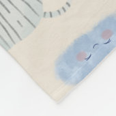 Schattige, stijlvolle monogrammen roze pastelklei fleece deken (Hoek)