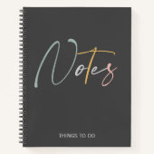 Schattige stijlvolle notities en dingen om te doen notitieboek (Voorkant)