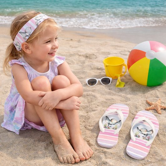 Schattige Stingray Onderwater Strandontwerp voor K Kinder Teenslippers