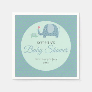 Schattige Stip Olifanten Baby Borrel / Spetterfees Servet