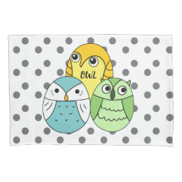 Schattige stippen hebben witte kinderen kussensloop