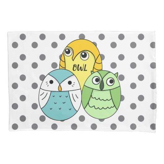 Schattige stippen hebben witte kinderen kussensloop (Voorkant)