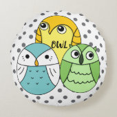 Schattige stippen kind rond kussen (Voorkant)