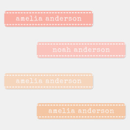 Schattige Stitches Lint Pastel Waterdicht Naam Lab Labels