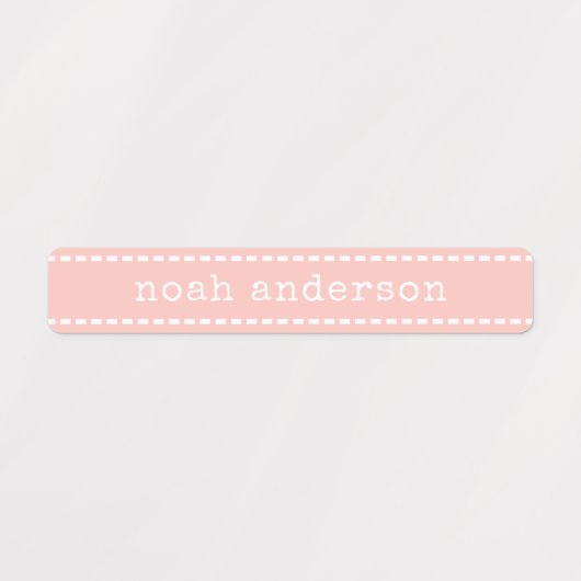 Schattige Stitches Lint Pastel Waterdicht Naam Lab Labels (Design 2)