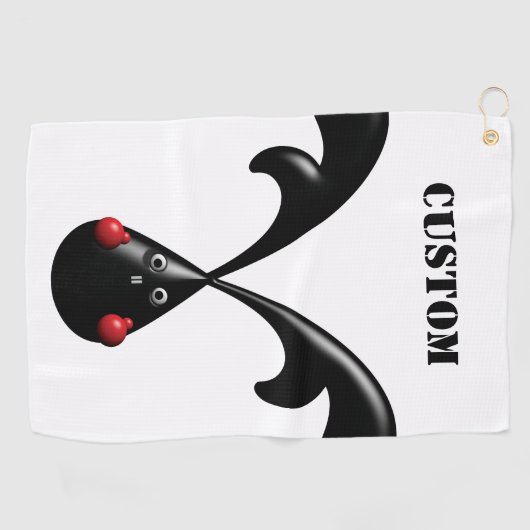 Schattige Stoer Konijntje Boxerkonijn Golfhanddoek (Horizontaal)