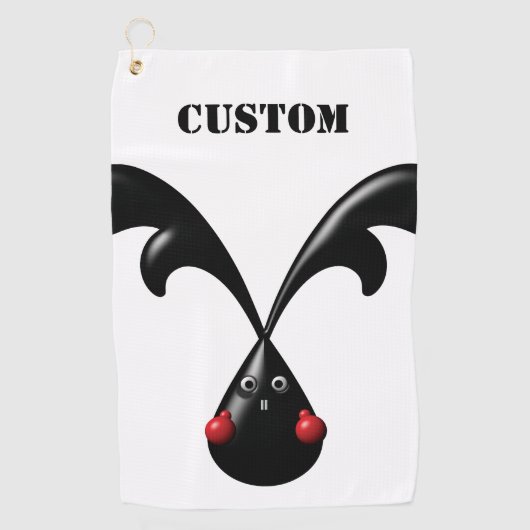 Schattige Stoer Konijntje Boxerkonijn Golfhanddoek (Voorkant)