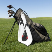 Schattige Stoer Konijntje Boxerkonijn Golfhanddoek (Groen)