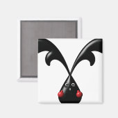 Schattige Stoer Konijntje Boxerkonijn Magneet (Voorkant / Achterkant)