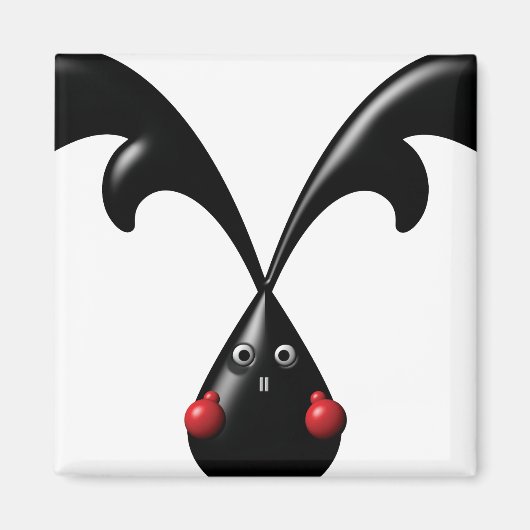 Schattige Stoer Konijntje Boxerkonijn Magneet (Voorkant)