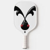 Schattige stoer konijntje boxerkonijn. Monogram Pickleball Paddle (Achterkant)
