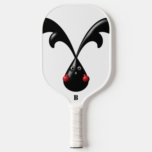 Schattige stoer konijntje boxerkonijn. Monogram Pickleball Paddle (Voorkant)