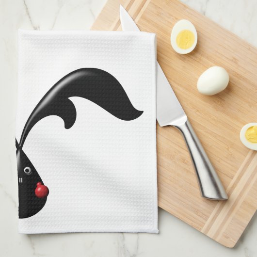 Schattige Stoer Konijntje Boxerkonijn Theedoek (Quarter Fold)