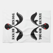 Schattige Stoer Konijntje Boxerkonijn Theedoek (Horizontaal)