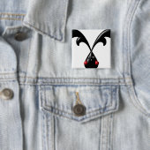 Schattige Stoer Konijntje Boxerkonijn Vierkante Button 5,1 Cm (In situ)