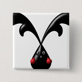 Schattige Stoer Konijntje Boxerkonijn Vierkante Button 5,1 Cm