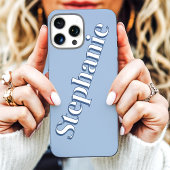 Schattige Stofblauwe Minimalistische Aangepaste Na Case-Mate iPhone Case