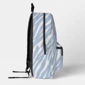 Schattige Stoffig Blauw Wit Patroon Zebra Print Mo Bedrukte Rugzak (Links)